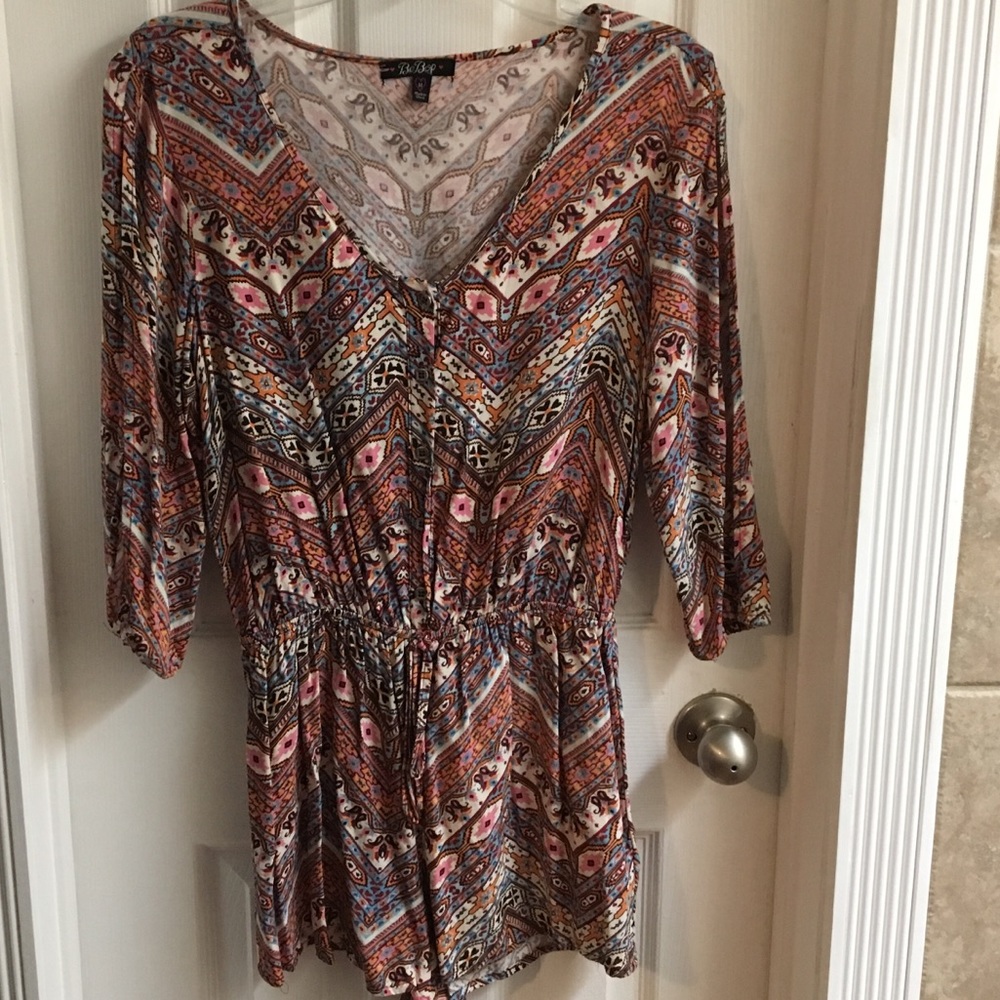 Multicolored Print Romper